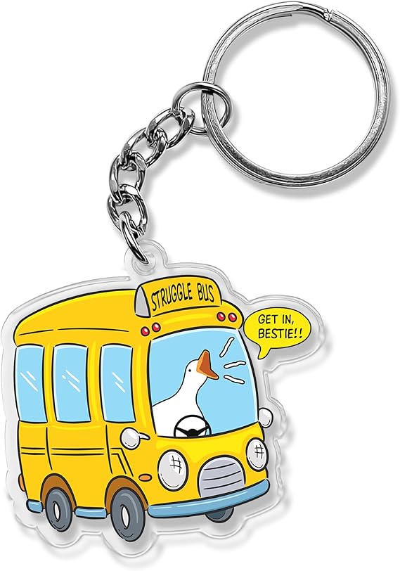 QUINNIAN Funny Keychain 2 Inches Adult Sarcastic, Humor Animal Acrylic Material, Key Ring Accessories（2