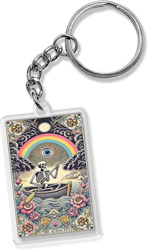 QUINNIAN Funny Keychain 2 Inches Adult Sarcastic, Humor Animal Acrylic Material, Key Ring Accessories（2