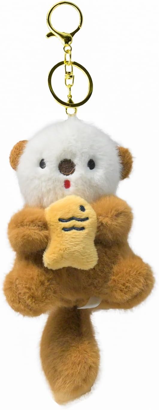 Otter Keychain Charm & Bag Charm - Cute Keychain Ring for Bags Backpacks Otter stuff - for Animal Lovers -1