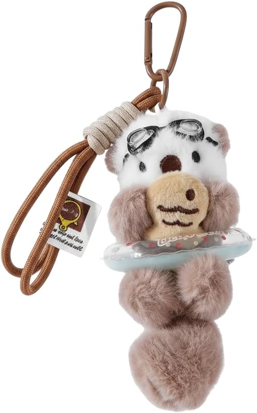 Otter Keychain Charm & Bag Charm - Cute Keychain Ring for Bags Backpacks Otter stuff - for Animal Lovers -1